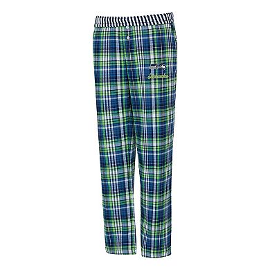 Women's Concepts Sport College Navy Seattle Seahawks Laney Plaid Tri-Blend Pants