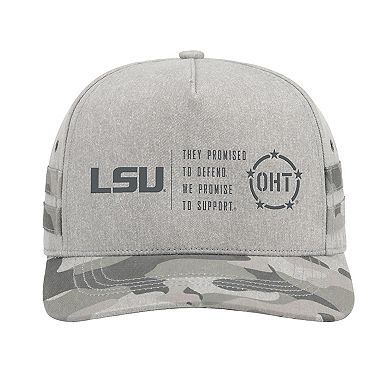 Unisex Colosseum Gray LSU Tigers OHT Squad Podium Adjustable Hat