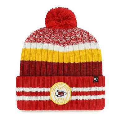 Men's '47 Kansas City Chiefs Quiver Cuffed Knit Hat with Pom