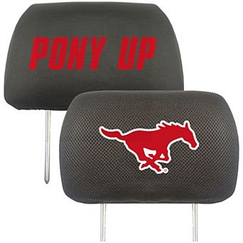 Logo Brands SMU Mustangs Car Head Rest Cover