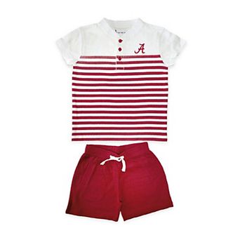 Toddler Two Feet Ahead Alabama Crimson Tide Gradient Stripe 2 pc Short Set
