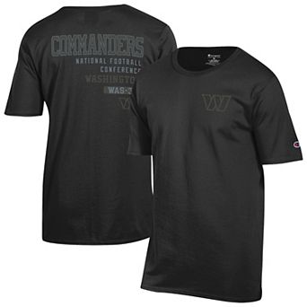 Men's Champion Black Washington Commanders Tonal Logo T-Shirt