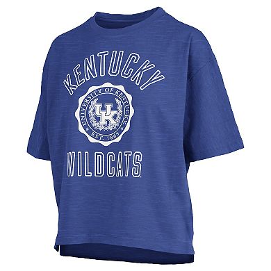 Women's Pressbox Royal Kentucky Wildcats Motley Crew Bishop Waist Length Oversized T-Shirt