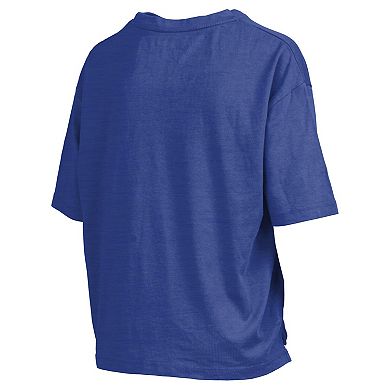 Women's Pressbox Royal Kentucky Wildcats Motley Crew Bishop Waist Length Oversized T-Shirt