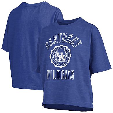 Women's Pressbox Royal Kentucky Wildcats Motley Crew Bishop Waist Length Oversized T-Shirt
