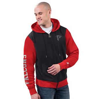 Men's Starter Black/Red Atlanta Falcons Thursday Night Gridiron Full-Zip Hoodie