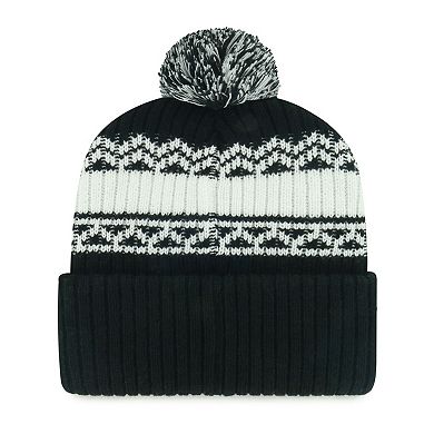 Youth '47 Black Chicago White Sox Polar Vortex Cuffed Knit Hat with Pom