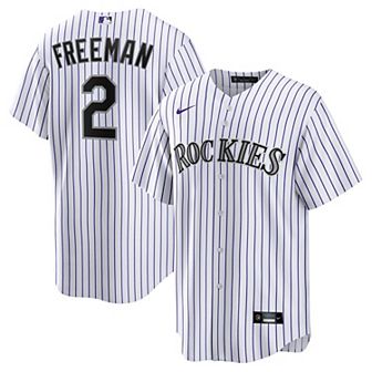 Men's Nike Tyler Freeman White Colorado Rockies Home Replica Jersey