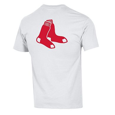 Men's Champion White Boston Red Sox 3-Hit Jersey T-Shirt