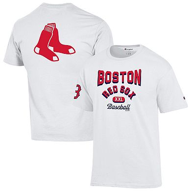 Men's Champion White Boston Red Sox 3-Hit Jersey T-Shirt