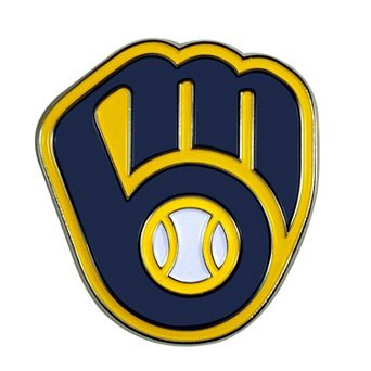 Logo Brands Milwaukee Brewers Embossed Color Auto Emblem