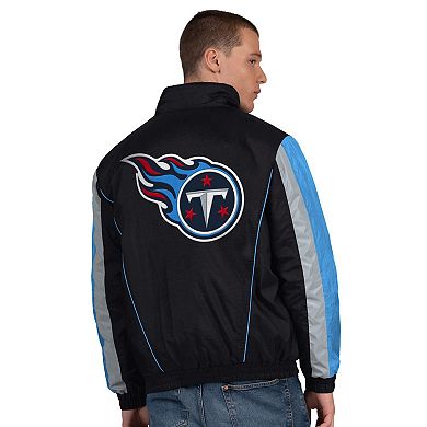 Men's Starter Black Tennessee Titans Thursday Night Gridiron Half-Zip Jacket