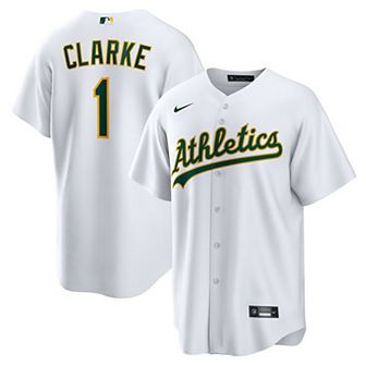 Men's Nike Denzel Clarke White Athletics Home Replica Jersey