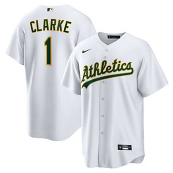 Men's Nike Denzel Clarke White Athletics Home Replica Jersey