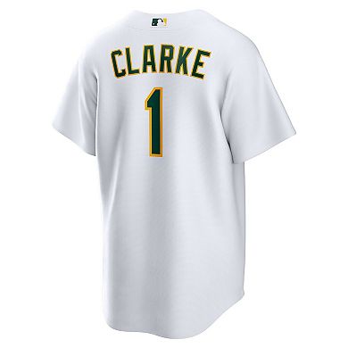 Men's Nike Denzel Clarke White Athletics Home Replica Jersey