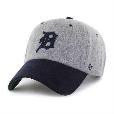 Men's '47 Gray/Navy Detroit Tigers Golden Age Wool Clean Up Adjustable Hat