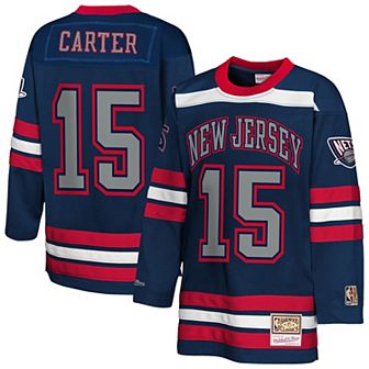 Youth Mitchell & Ness Vince Carter Navy New Jersey Nets Maxxed Out 2.0 Fashion Hockey Jersey