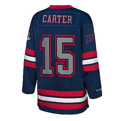 Youth Mitchell & Ness Vince Carter Navy New Jersey Nets Maxxed Out 2.0 Fashion Hockey Jersey