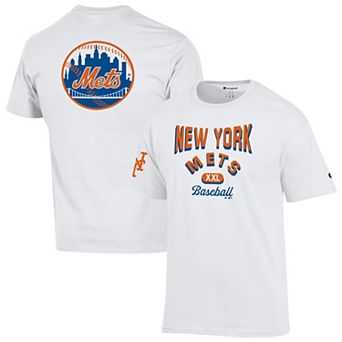 Men's Champion White New York Mets 3-Hit Jersey T-Shirt