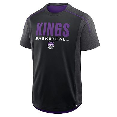 Men's Fanatics Black Sacramento Kings Inbound Pass Play Practice T-Shirt
