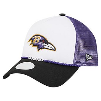 Women's New Era White/Black Baltimore Ravens Friendship Bracelet 9FORTY Adjustable Hat
