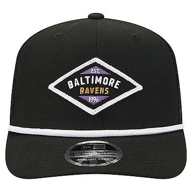 Men's New Era Black Baltimore Ravens Team 9SEVENTY Adjustable Hat