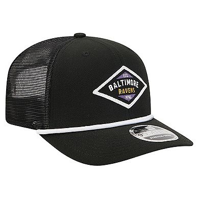 Men's New Era Black Baltimore Ravens Team 9SEVENTY Adjustable Hat