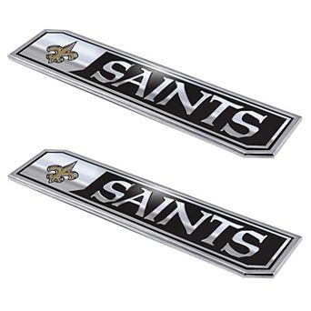 Logo Brands New Orleans Saints 2-Pack Embossed Truck Emblem Set