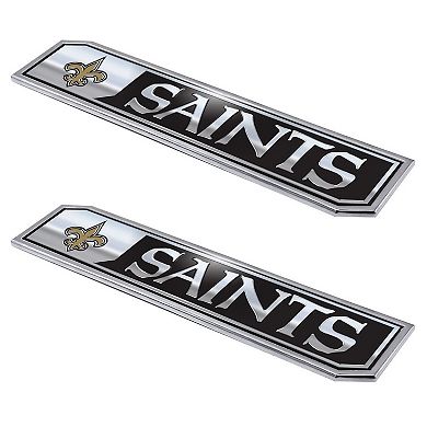 Logo Brands New Orleans Saints 2-Pack Embossed Truck Emblem Set