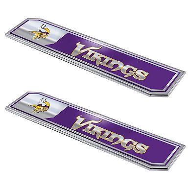 Logo Brands Minnesota Vikings 2-Pack Embossed Truck Emblem Set