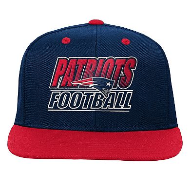 Youth Outerstuff Navy New England Patriots Team Gradient Deadstock Snapback Hat