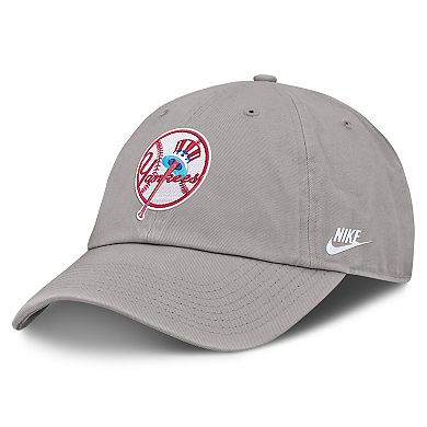 Men's Nike Gray New York Yankees Cooperstown Collection Club Adjustable Hat