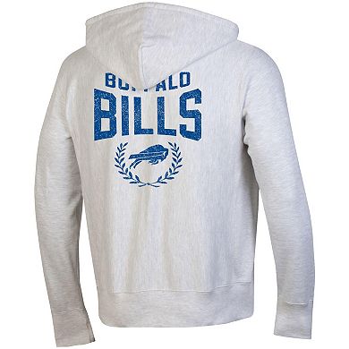 Men's Champion Heather Gray Buffalo Bills Reverse Weave Full-Zip Hoodie