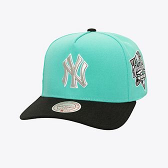 Men's Mitchell & Ness Teal New York Yankees 2000 World Series Statue of Liberty Pro Pinch Snapback Hat