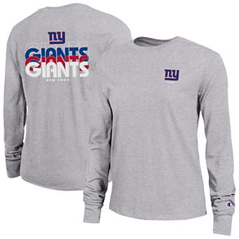 Women's Champion Heather Gray New York Giants Core Long-Sleeve T-Shirt