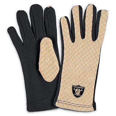Women's WEAR by Erin Andrews Las Vegas Raiders Tonal Microcheck Scarf & Glove Set