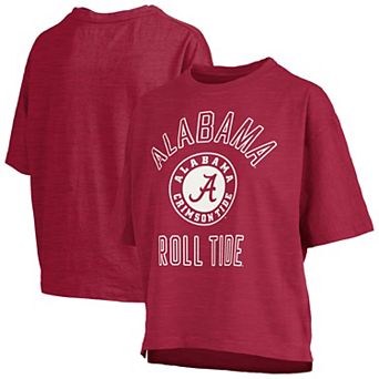 Women's Pressbox Crimson Alabama Crimson Tide Motley Crew Bishop Waist Length Oversized T-Shirt