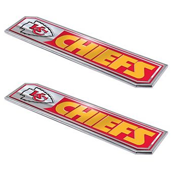Logo Brands Kansas City Chiefs 2-Pack Embossed Truck Emblem Set