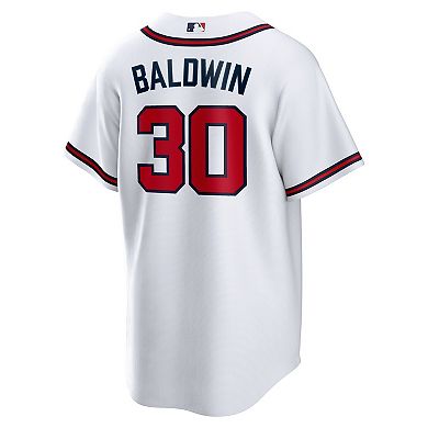 Men's Nike Drake Baldwin White Atlanta Braves Home Replica Jersey