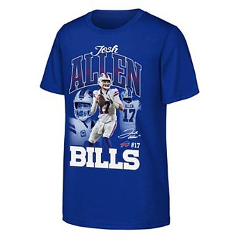 Youth Outerstuff Josh Allen Royal Buffalo Bills Triple Pic T-Shirt