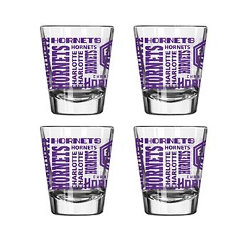Charlotte Hornets 4-Pack 2oz. Shot Glass Set