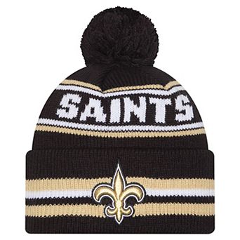 Men's New Era Black New Orleans Saints Classic Cuffed Knit Hat with Pom