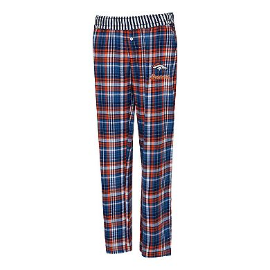 Women's Concepts Sport Navy Denver Broncos Laney Plaid Tri-Blend Pants