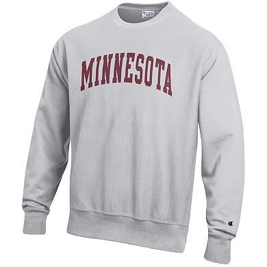 Men's Champion Gray Minnesota Golden Gophers Reverse Weave Fleece Sweatshirt