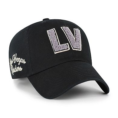Women's '47 Black Las Vegas Raiders Zoey Clean Up Adjustable Hat