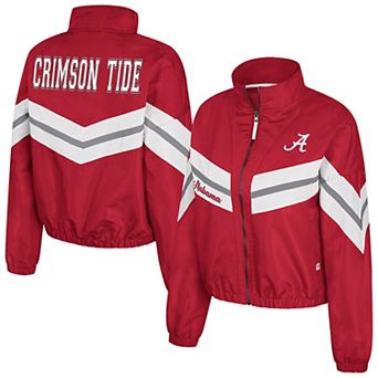 Women's Colosseum Crimson Alabama Crimson Tide Thin Ice Full-Zip Windbreaker