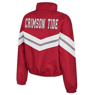 Women's Colosseum Crimson Alabama Crimson Tide Thin Ice Full-Zip Windbreaker