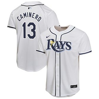 Youth Nike Junior Caminero White Tampa Bay Rays Home Player Game Jersey