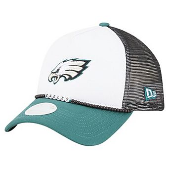 Women's New Era White/Midnight Green Philadelphia Eagles Friendship Bracelet 9FORTY Adjustable Hat