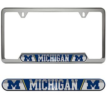 Logo Brands Michigan Wolverines Embossed License Plate Frame